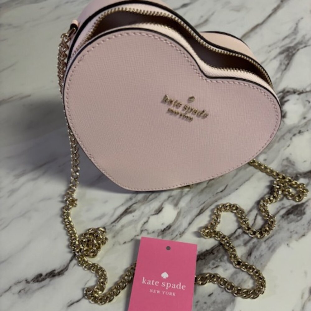 Kate Spade New York Light Rose Mini Heart Novelty Crossbody Purse - NWT